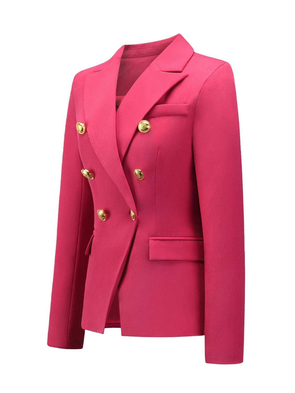Lapel Collar Long Sleeve Blazer - Trendsi - Flyclothing LLC