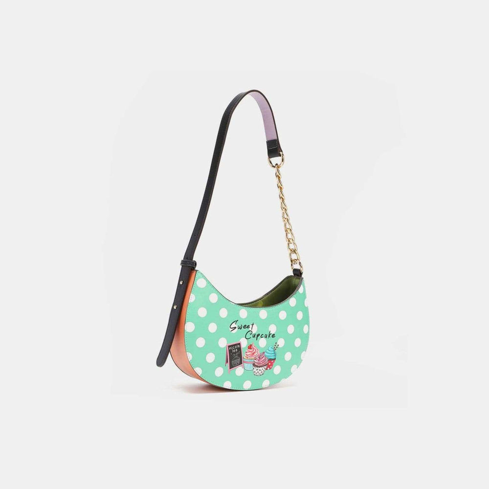 Nicole Lee USA Vegan Leather Polka Dot Shoulder Bag - Trendsi - Flyclothing LLC