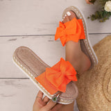 Bow Open Toe Platform Sandals - Trendsi - Flyclothing LLC