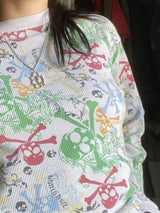 Printed Round Neck Long Sleeve T-Shirt - Trendsi - Flyclothing LLC