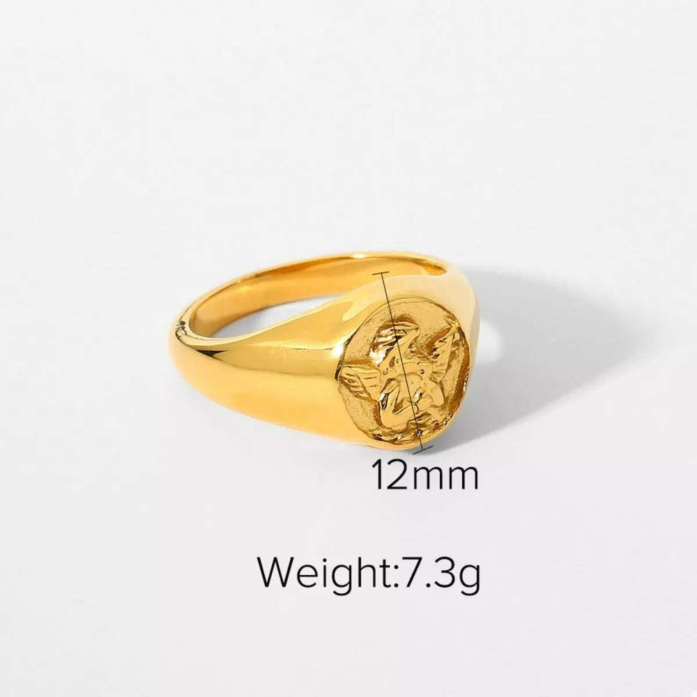 18K Gold-Plated Cupid Ring - Trendsi - Flyclothing LLC