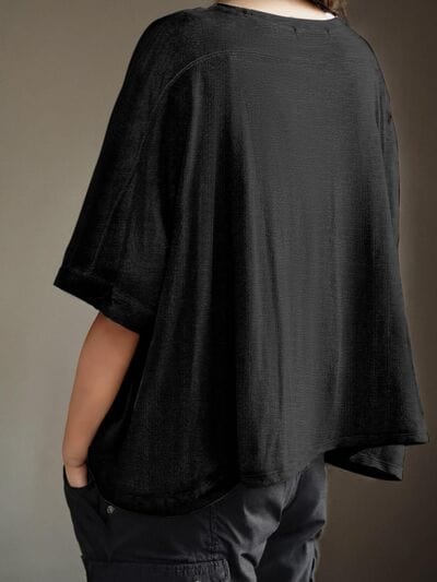 Lovelet Round Neck Half Sleeve T-Shirt - Trendsi