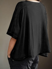 Lovelet Round Neck Half Sleeve T-Shirt - Trendsi