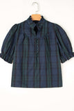 Puff Sleeve Frilled Trim Elegant Blouse - Trendsi - Flyclothing LLC