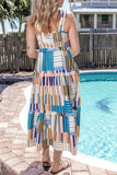 Square Neck Wide Strap Midi Dress - Trendsi