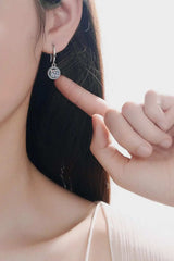 1 Carat Moissanite 925 Sterling Silver Drop Earrings - Trendsi - Flyclothing LLC