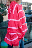 Plus Size Color Block Round Neck Long Sleeve Top - Trendsi - Flyclothing LLC