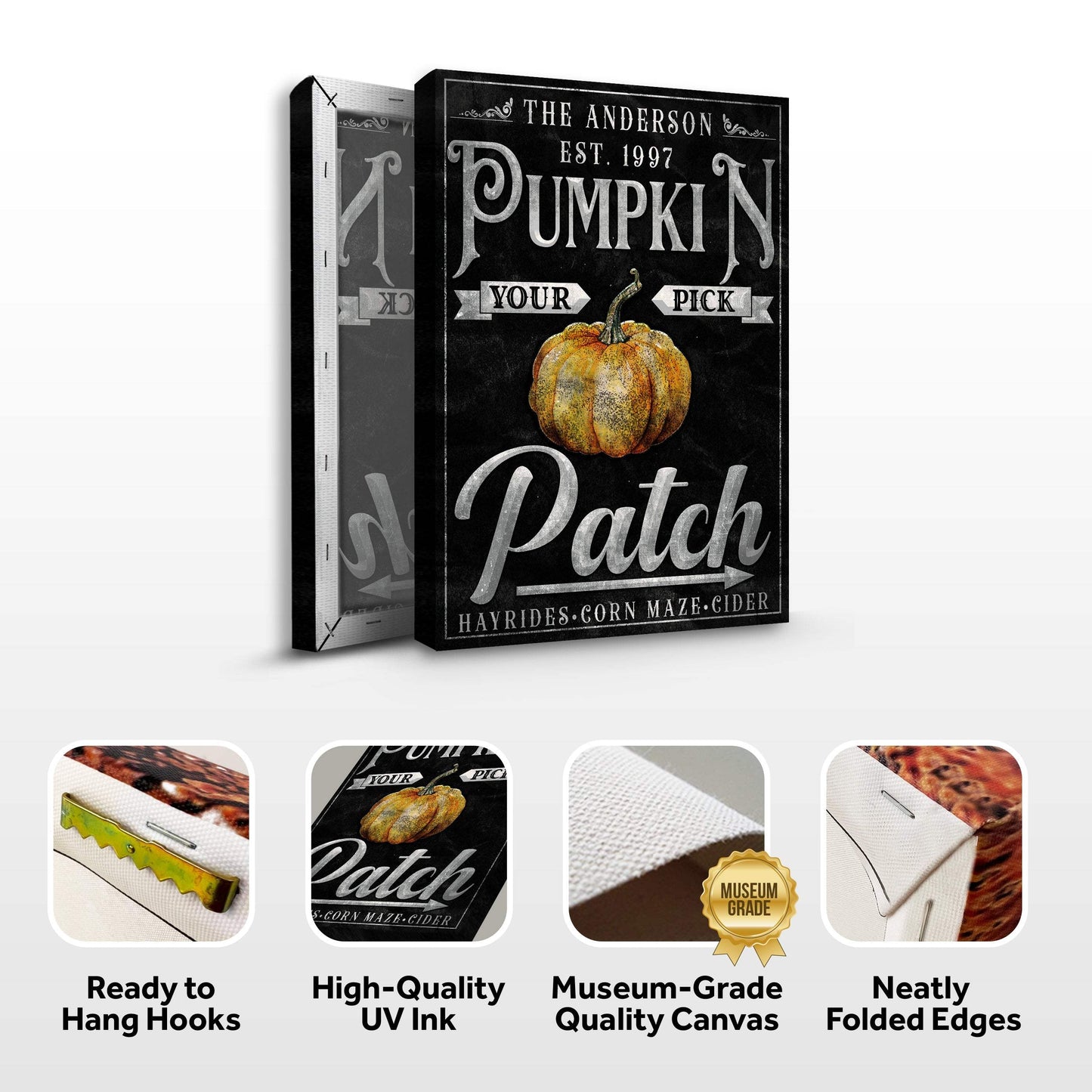 Vintage Pumpkin Patch Thanksgiving Sign - Tailored Canvases - Flyclothing LLC
