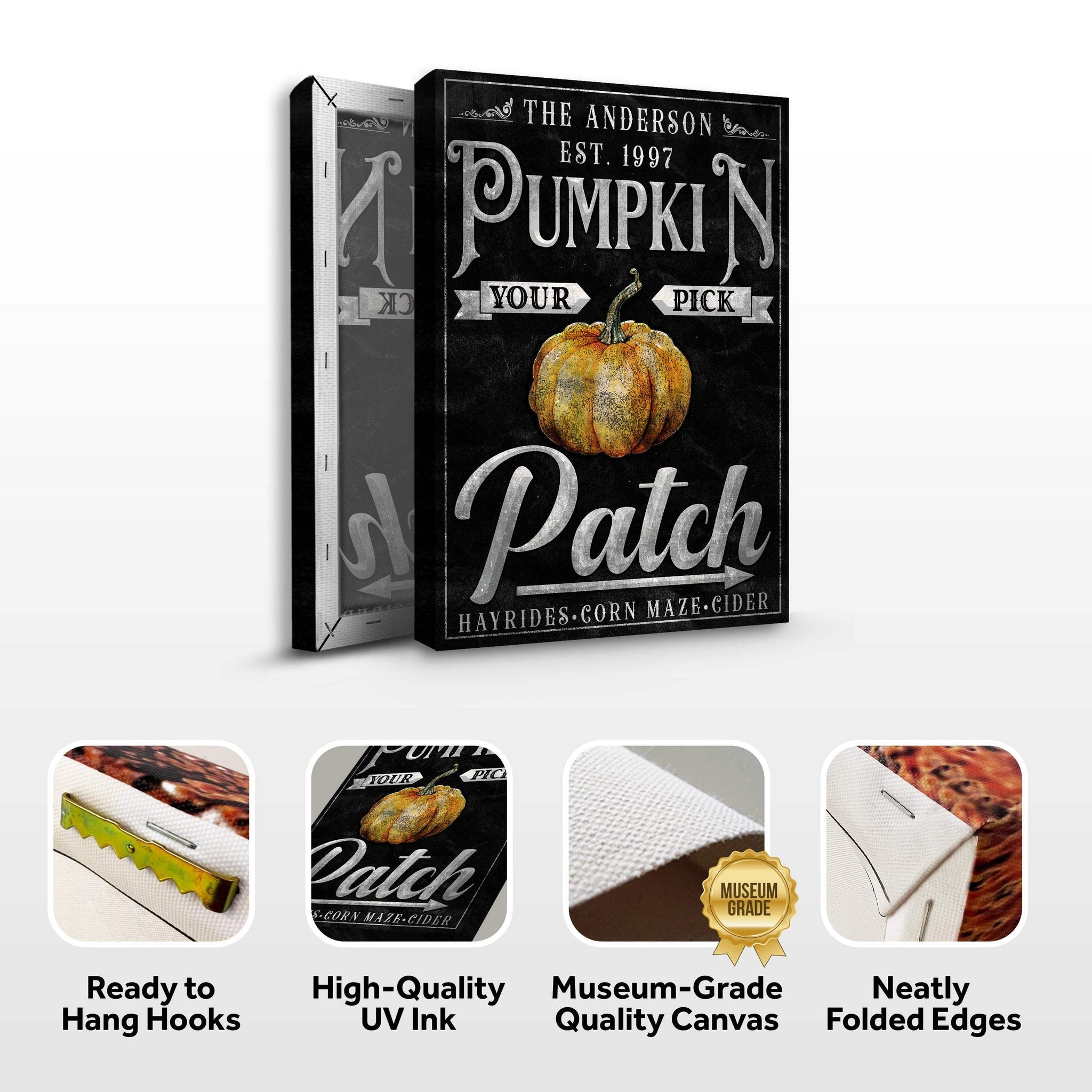 Vintage Pumpkin Patch Thanksgiving Sign - Tailored Canvases - Flyclothing LLC
