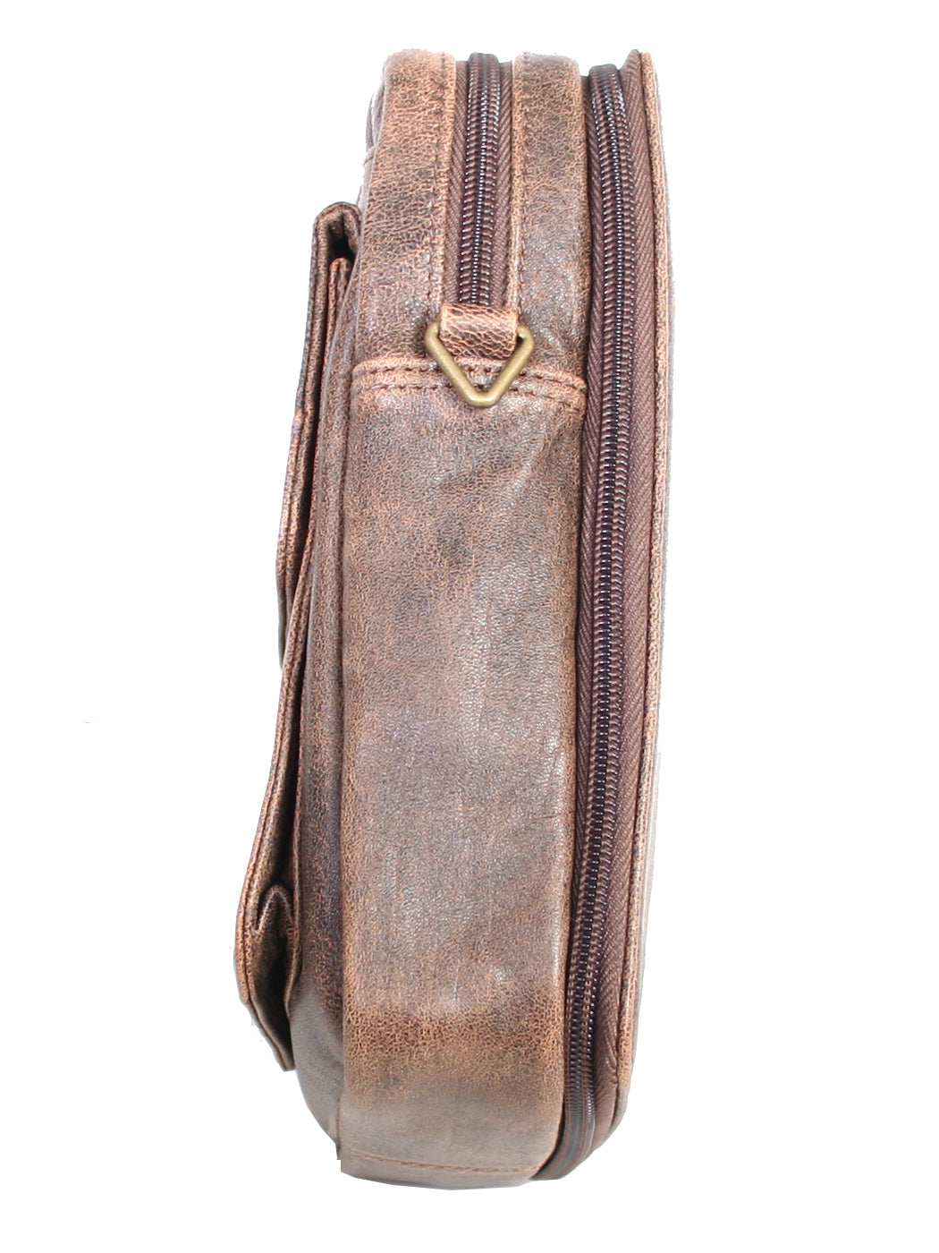 Scully Leather Aerosquadron Collection Leather Walnut Man Bag W/Shoulder Strap - Scully Leather - Flyclothing LLC