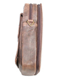Scully Leather Aerosquadron Collection Leather Walnut Man Bag W/Shoulder Strap - Scully Leather - Flyclothing LLC