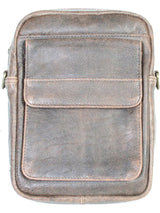 Scully Leather Aerosquadron Collection Leather Walnut Man Bag W/Shoulder Strap - Scully Leather - Flyclothing LLC