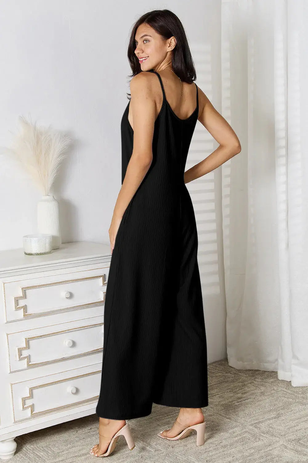 Basic Bae Full Size Spaghetti Strap V-Neck Jumpsuit - ShopBasicbae - Flyclothing LLC