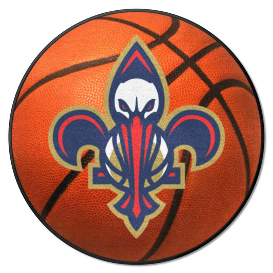 New Orleans Pelicans Basketball Rug - 27in. Diameter - New Orleans Pelicans