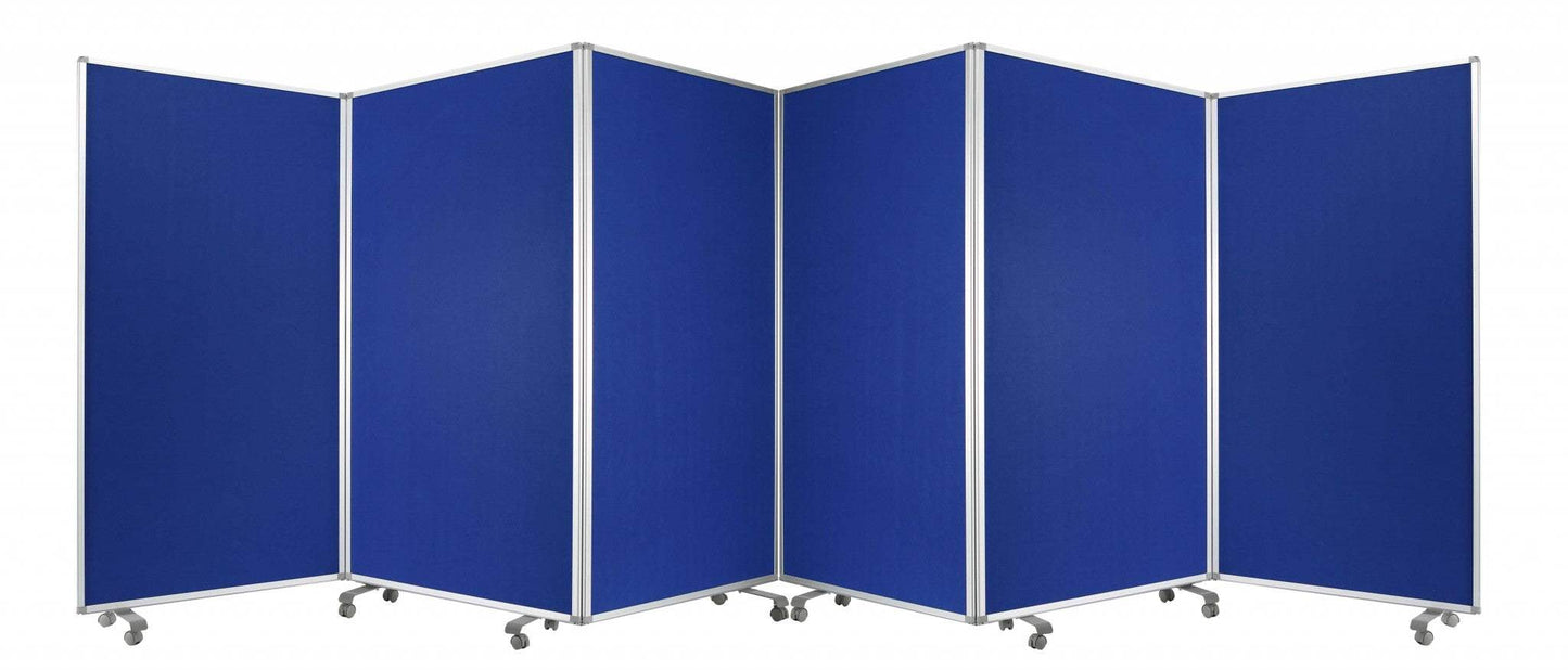 212 X 1 X 71 Blue Metal 6 Panel Screen - Homeroots - Flyclothing LLC