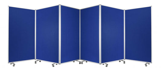 212 X 1 X 71 Blue Metal 6 Panel Screen