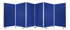 212 X 1 X 71 Blue Metal 6 Panel Screen