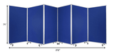 212 X 1 X 71 Blue Metal 6 Panel Screen - Homeroots - Flyclothing LLC