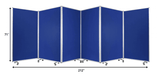 212 X 1 X 71 Blue Metal 6 Panel Screen - Homeroots - Flyclothing LLC
