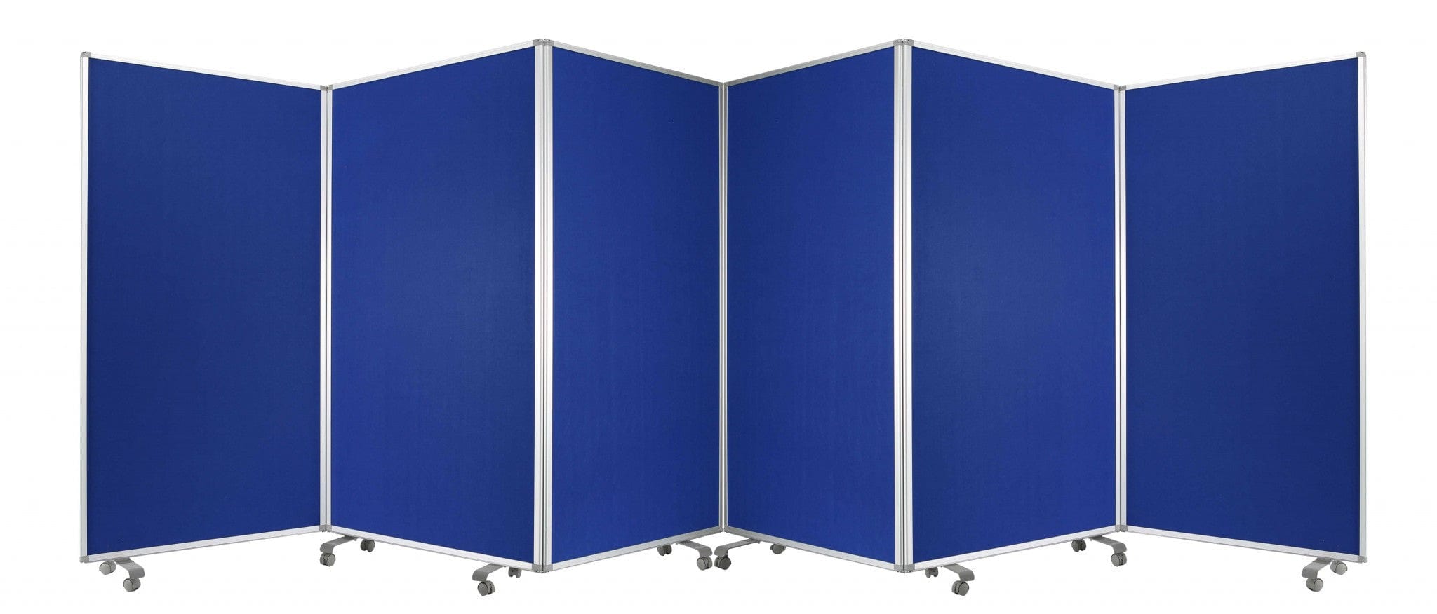 212 X 1 X 71 Blue Metal 6 Panel Screen