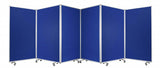 212 X 1 X 71 Blue Metal 6 Panel Screen - Homeroots - Flyclothing LLC