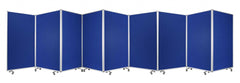 318" X 1" X 71" Blue, Metal, 9 Panel, Screen