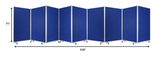 318" X 1" X 71" Blue, Metal, 9 Panel, Screen - Homeroots - Flyclothing LLC