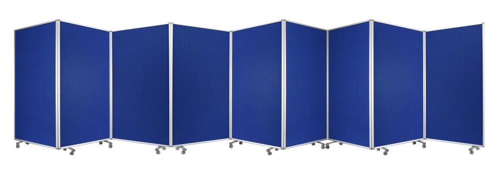 318" X 1" X 71" Blue, Metal, 9 Panel, Screen - Homeroots