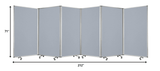212 X 1 X 71 Metal Grey 6 Panel Screen - Homeroots - Flyclothing LLC