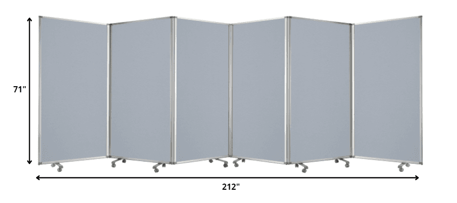 212 X 1 X 71 Metal Grey 6 Panel Screen - Homeroots - Flyclothing LLC