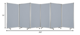 212 X 1 X 71 Metal Grey 6 Panel Screen - Homeroots - Flyclothing LLC
