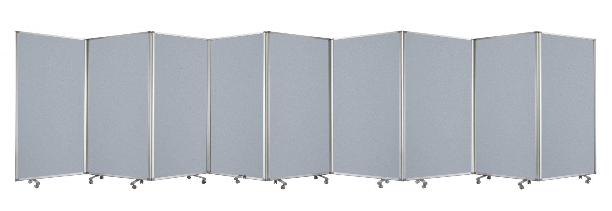 318" X 1" X 71" Metal, Grey, 9 Panel, Screen