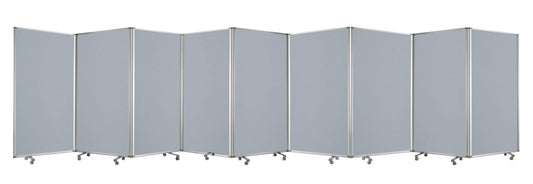 318" X 1" X 71" Metal, Grey, 9 Panel, Screen