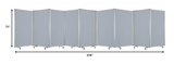 318" X 1" X 71" Metal, Grey, 9 Panel, Screen - Homeroots - Flyclothing LLC