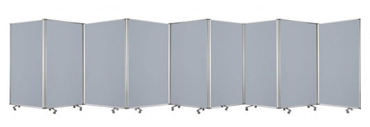 318" X 1" X 71" Metal, Grey, 9 Panel, Screen
