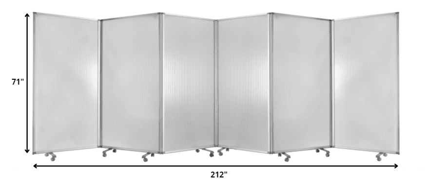 212 X 1 X 71 Clear Metal 6 Panel Resilient Screen - Homeroots - Flyclothing LLC