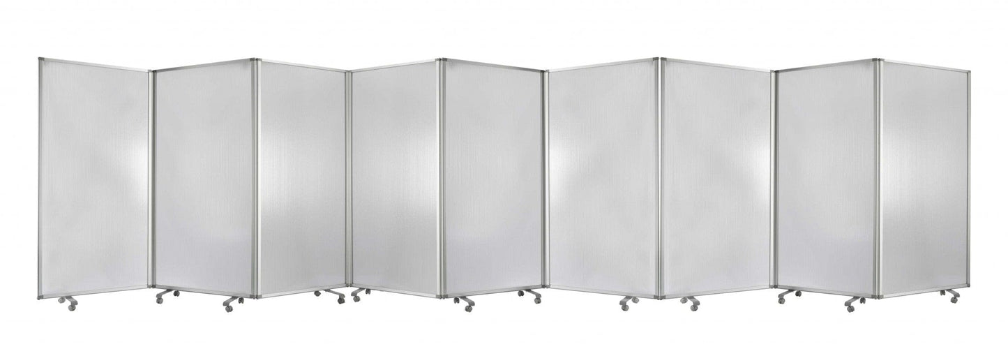 318" X 1" X 71" Clear Metal 9 Panel Resilient Screen - Homeroots - Flyclothing LLC