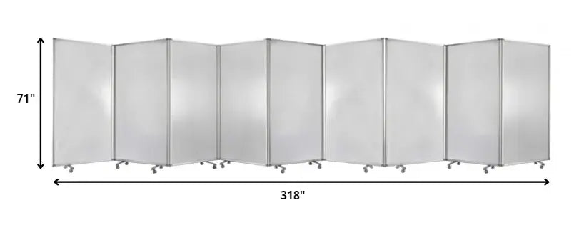 318" X 1" X 71" Clear Metal 9 Panel Resilient Screen - Homeroots - Flyclothing LLC