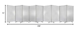 318" X 1" X 71" Clear Metal 9 Panel Resilient Screen - Homeroots - Flyclothing LLC