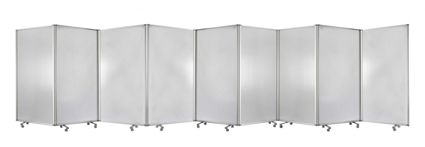 318" X 1" X 71" Clear Metal 9 Panel Resilient Screen - Homeroots - Flyclothing LLC