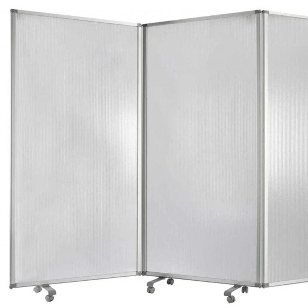 318" X 1" X 71" Clear Metal 9 Panel Resilient Screen - Homeroots