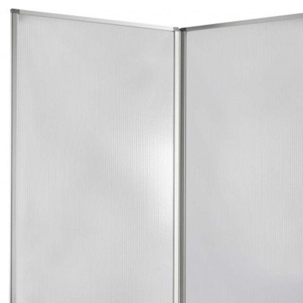 318" X 1" X 71" Clear Metal 9 Panel Resilient Screen - Homeroots - Flyclothing LLC