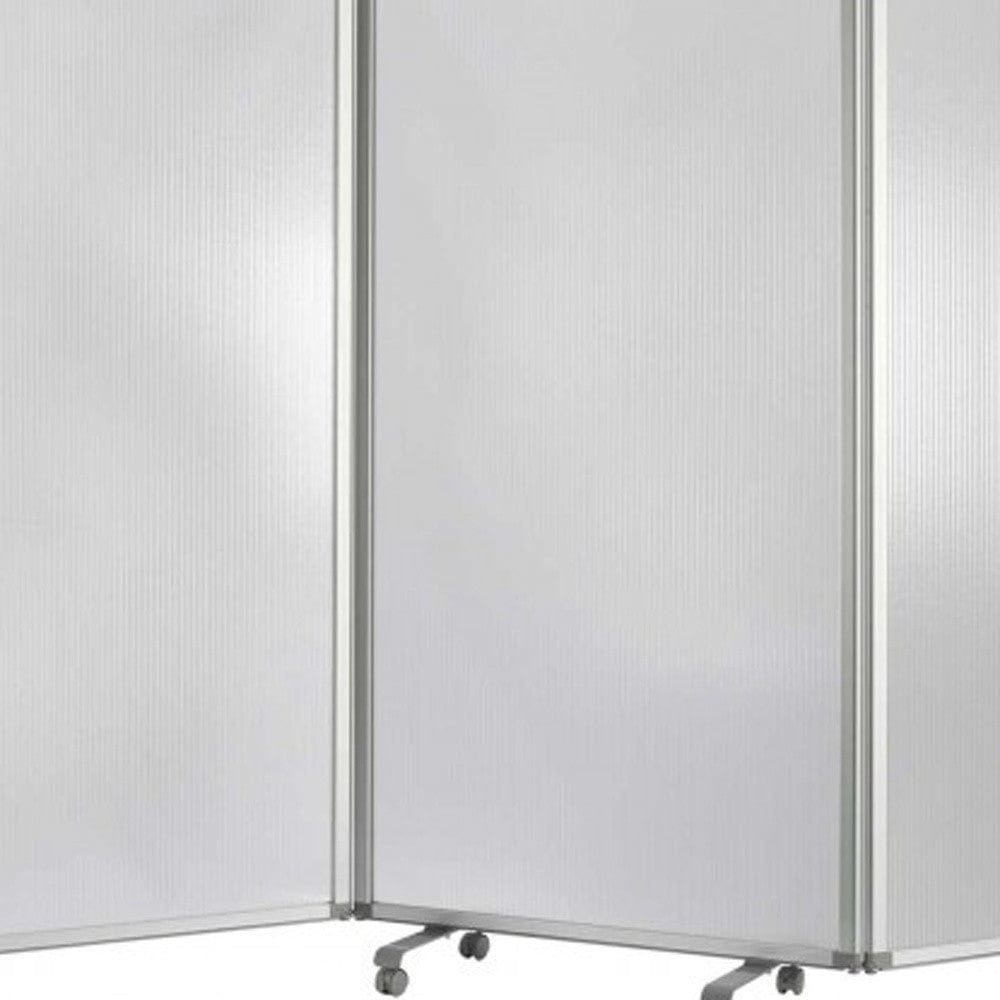 318" X 1" X 71" Clear Metal 9 Panel Resilient Screen - Homeroots - Flyclothing LLC