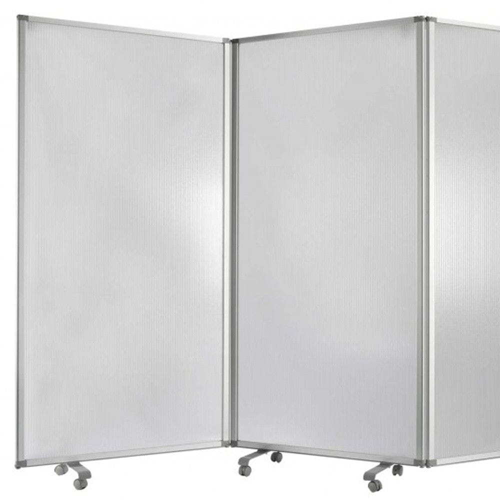318" X 1" X 71" Clear Metal 9 Panel Resilient Screen - Homeroots