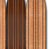 Warm Brown Long Board 3 Panel Room Divider Screen - Homeroots