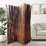 7' Rustic Willow Branch Three Panel Room Divider Screen - Homeroots - Flyclothing LLC
