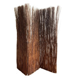 7' Rustic Willow Branch Three Panel Room Divider Screen - Homeroots