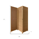 6" Light Bamboo 3 Panel Room Divider Screen - Homeroots - Flyclothing LLC