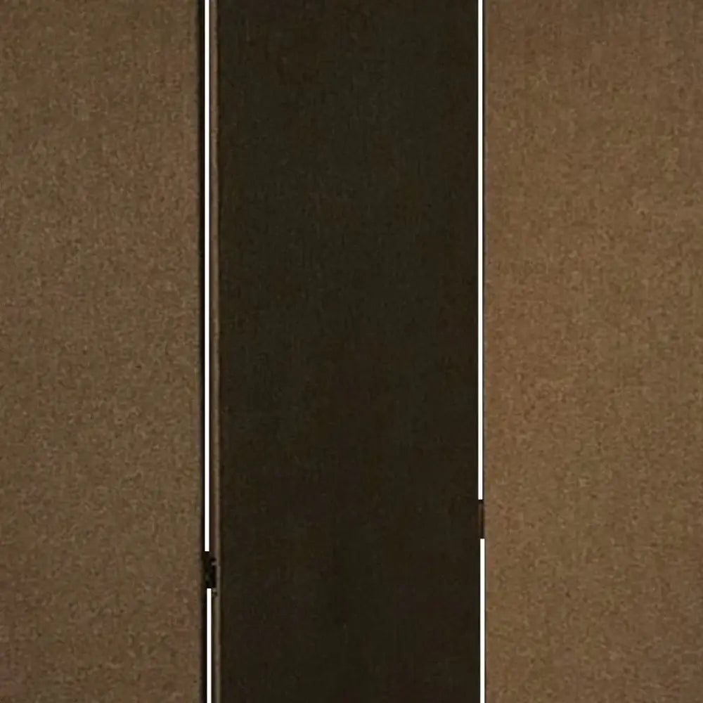 Brown Upholstered 3 Panel Room Divider Screen - Homeroots - Flyclothing LLC