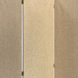 Beige Upholstered 3 Panel Room Divider Screen - Homeroots